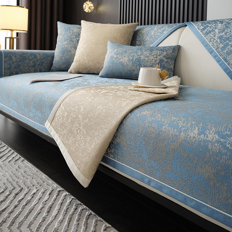 Nordic Luxury Luxury Luxury Sofa Cushion High End Chenille Cover Cloth Simple and Aesthetically Pleasing All Season Universal Anti Slip Seat Cushion