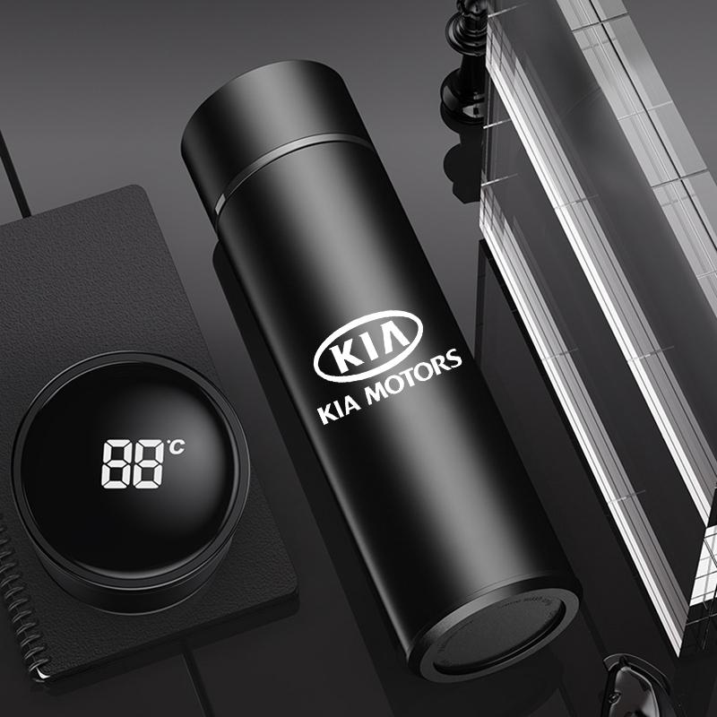 

2026 Hot Car Sticker Smart Insulation Cup Car Thermos Mug Water Bottle For Kia Sportage Cerato Optima K2 K3 K4 K5 Rio Picanto So