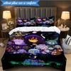 3PCS Owl Adventure In Colorful Land Bedding Set,Including 1pc Duvet Cover And 2pcs Pillowcases Perfect for Bedroom, Dormitory, Fan Christmas Gift