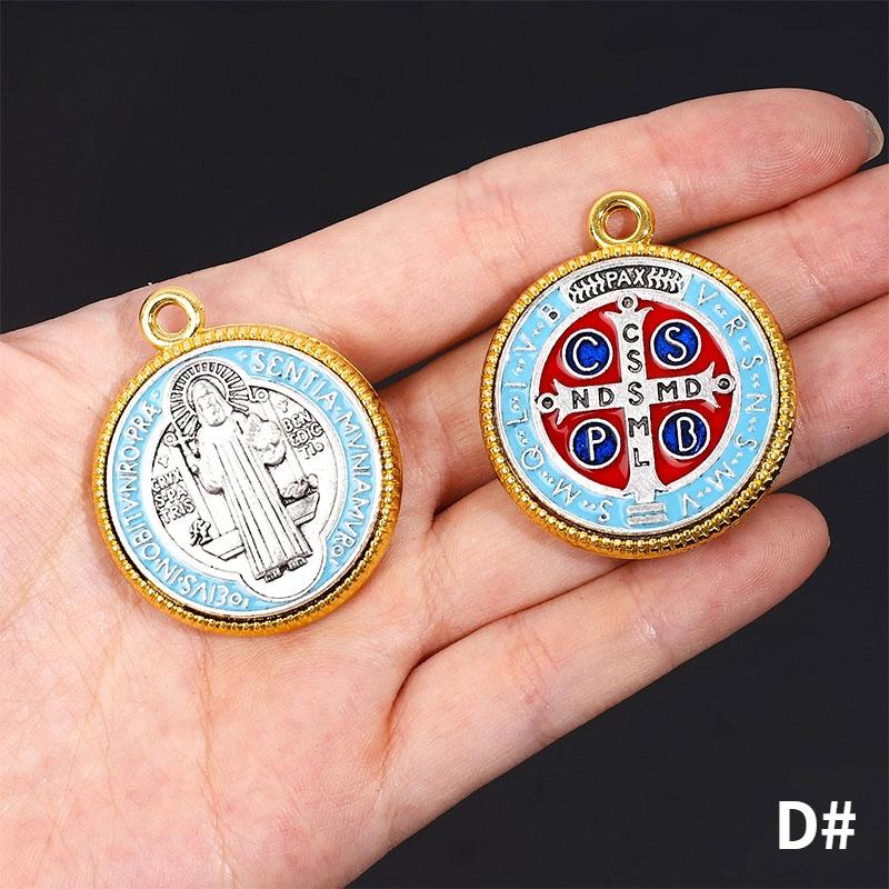 1pcs St Benedict Cross Amulet St Benedict Medal Holder Pendant Jewelry Religion 35mm