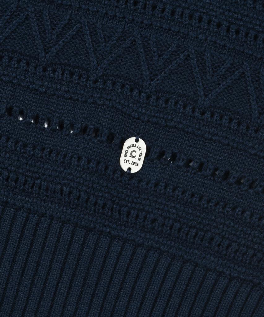 COVERNAT Curly Knit Vest Dark Navy