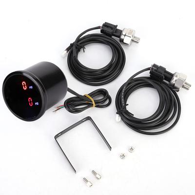 2in 52mm Car PSI Air Pressure Gauge LED Dual Digital Display Air Ride Gauge Sensor Kit