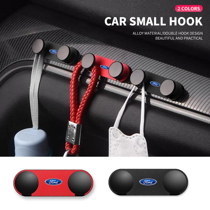 New Car Seat Back Hook Double-Headed Rear Storage Small Hook For Ford Ecosport Edge Figo Flex Focus Fusion Fiesta Accessories
