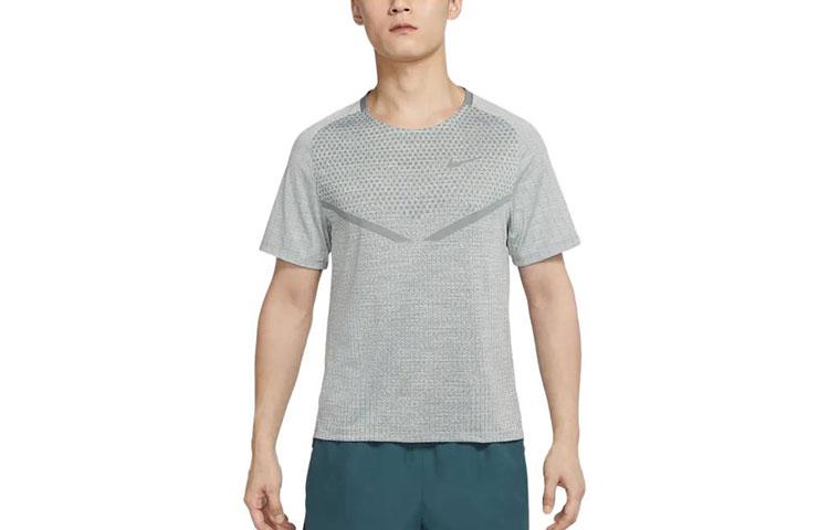 Nike T Shirts Men s Smoke Gray Crew Neck Moderate Straight Fit DM4754-084 M