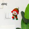 Creative Seasonal Stickers Christmas Snowman Switch Sticker Removable Decorative PVC Decal Cute Bedroom Wall Cartoon Art for Holiday Atmosphere
