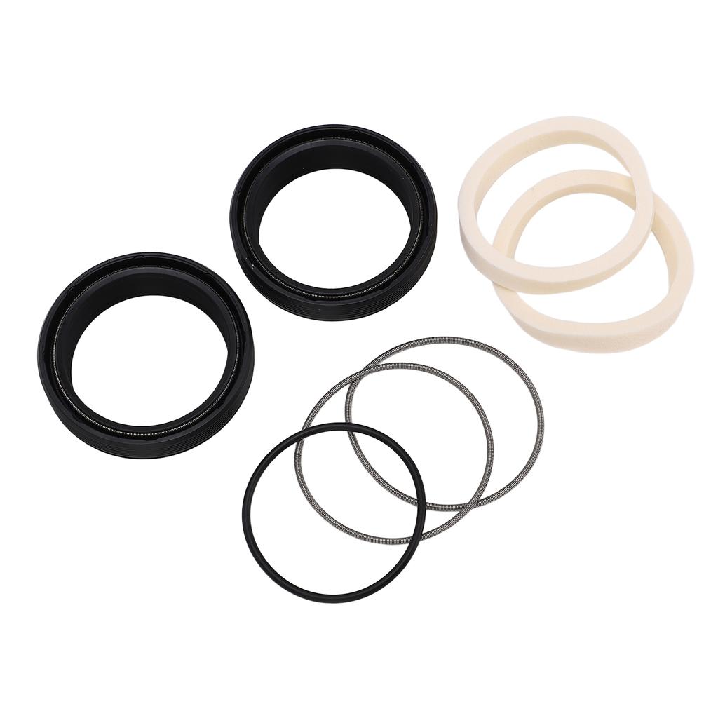 Front Fork Oil Seal Kit Stainless Steel Rubber Mountain Bike Front Fork Damper Oil Seals Replacement for 40mm Inner Tube