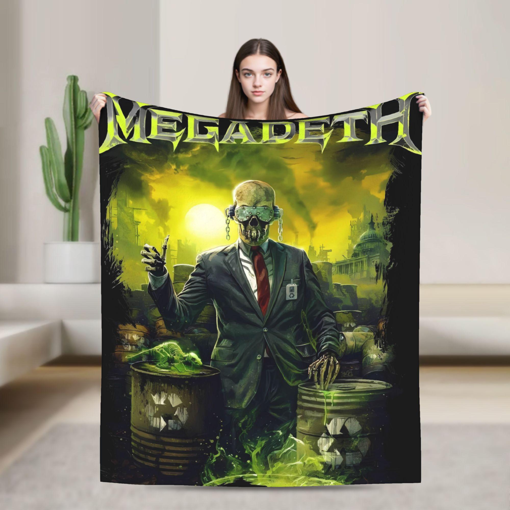 

Megadeths Band Art Plush Blankets Flannel Throw Blanket For Couch Chair Sofa Bed Soft Warm Design Quality Bedspread Gift 75cmx90cm чёрный