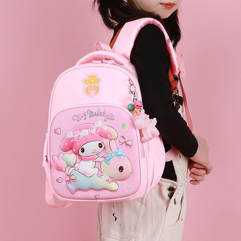 Elsa Cinnamoroll Kuromi Spider Man Cartoon Childrens Backpack With Durable Nylon For Kindergarten School Use