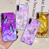 For Samsung Galaxy A90 5G Phone Case Samsung A90 SM-A908B 5G Flower Butterfly Woman Fashion Soft TPU Bumper Transparent Silicone