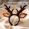 Pet Headband with Antlers Festive Headwear Soft for Pets