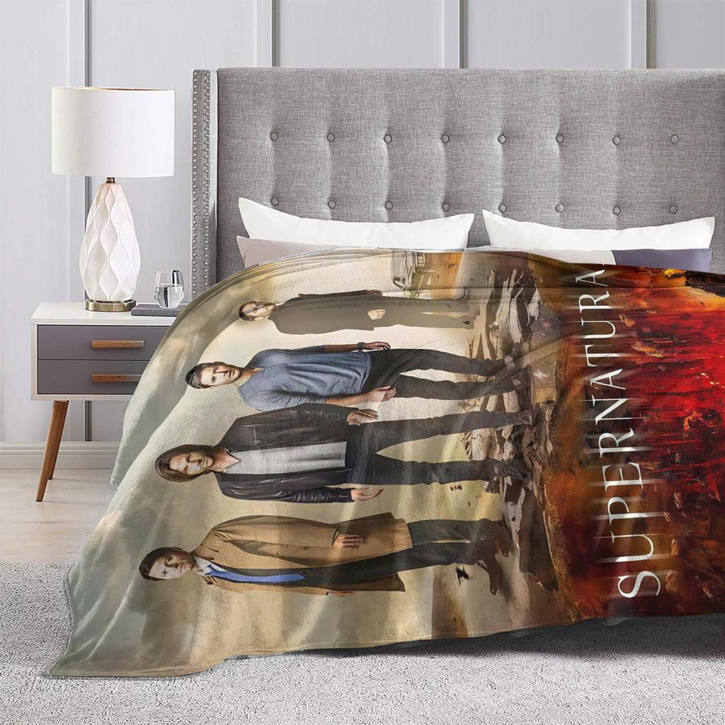 Supernatural TV Soft Warm Blanket  Decorative Plush Bedding Throws Pattern Outdoor Flannel Bedspread Sofa Bed Cover