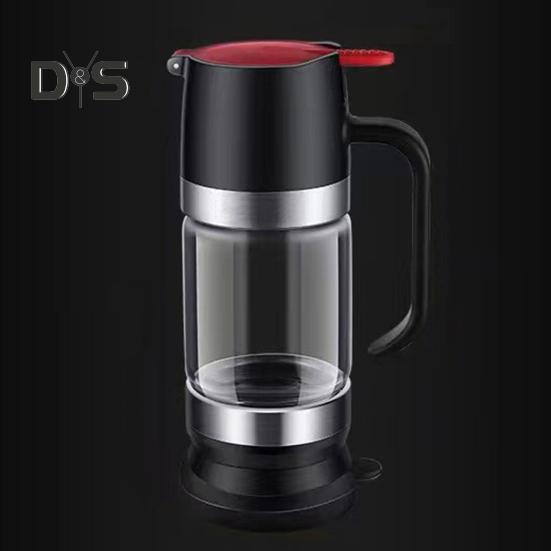 Glass Bottle Honey Syrup Dispenser Food Grade BPA Free Leakproof Glass Honey Dispenser Pot Syrup Storage Bottle with Handle