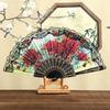 Plastic Ribs Spanish Folding Fan Lace Trim Edge Handheld Fan Elegant Dance Prop Fan  Gift