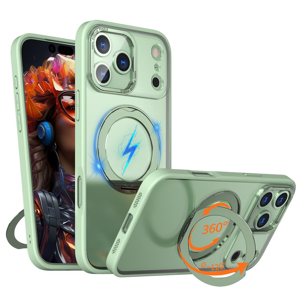 Für iPhone 17 Pro Hülle Kompatibel mit MagSafe TPU + Acryl Ständer Handyhülle