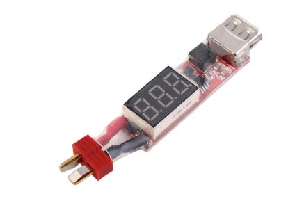 2S-6S Lipo Lithium Battery XT60 / T Plug To USB Charger Converter With Voltage Display Adapter Board For Protect Phone Features