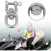 Swivel Shackle Anchor Swivel M8, 2PCS 304 Stainless Steel Swivel Snap D Shackles, Swivel Eye and Jaw - DD01