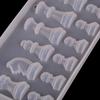 Molde de silicona con forma de ajedrez internacional, molde de resina epoxi de arcilla para bricolaje, molde colgante