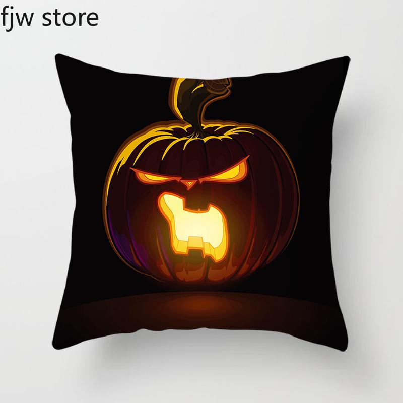 Halloween Decoration Pillowcase Pumpkin Ghost Face Party Sofa Cushion Cover Bedroom Home Decor 45x45cm
