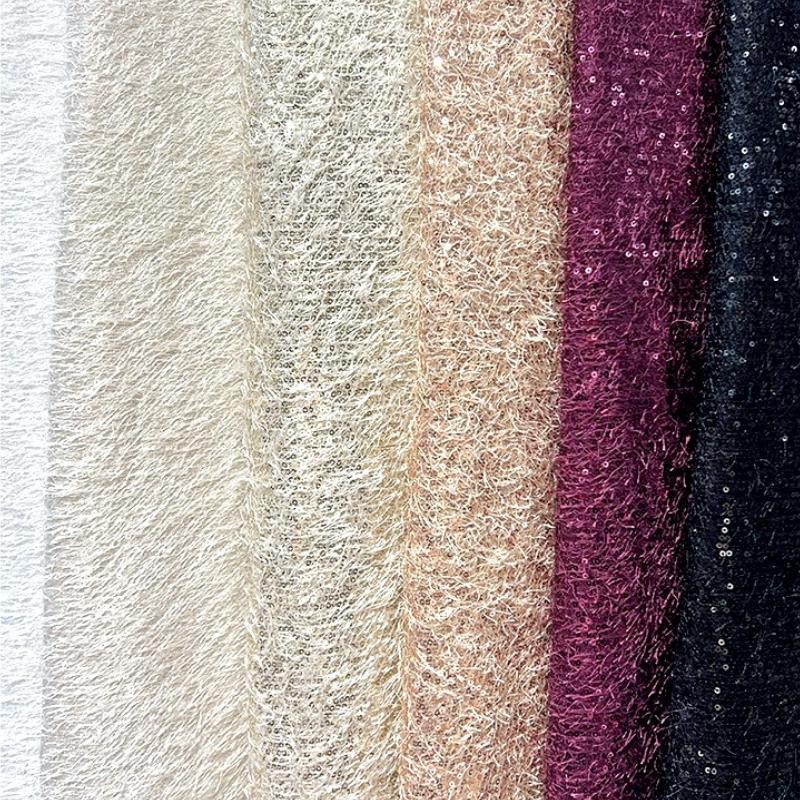 1/3 yardu 5mm Třásně Korálky Vyšívaná Šifonová Látka Svatba Oblečení Dětské Oblečení Módní Materiál na Oblečení