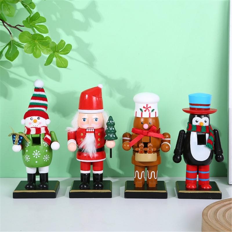 Practical Wood Nutcrackers with Elegant Designs Charm Christmas Soldiers for Festival Home Decoration Daily Use