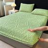 2026 NEW Winter Plush Warm Fitted Sheet Bed Protector Cover Bedding Mattress Topper Non Slip Bedspread