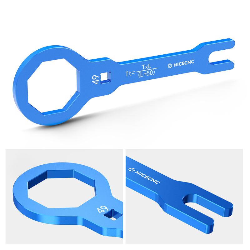 NICECNC 49mm Fork Cap Wrench Tool For Yamaha YZ125 YZ250 YZ250F YZ450F WR250F WR450F YZ125X YZ250X YZ250FX YZ450FX Honda Sherco