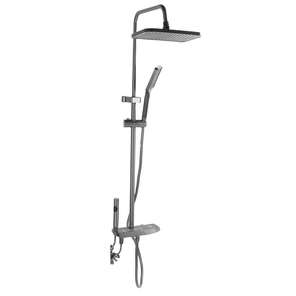 Thermostatic Shower System High Pressure Shower Faucet Set with Rain Shower Head Handheld Shower