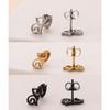 Cute Animal Stud Earrings for Women Girls 3 Pairs Cat Ear Studs Adornment Trendy Ear Hooks Charm Ornament Jewelry Gift