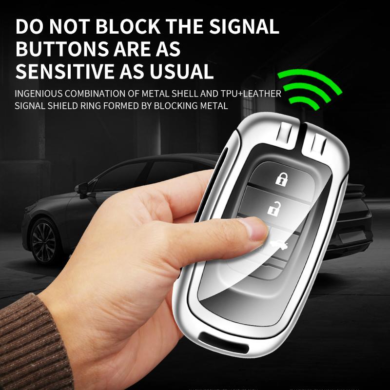 Fashion Car Key Case Cover for Honda Crv Binzhi Ling Pai XRV Xiangyu Smart Remote Protector Keychain Interior Accessories
