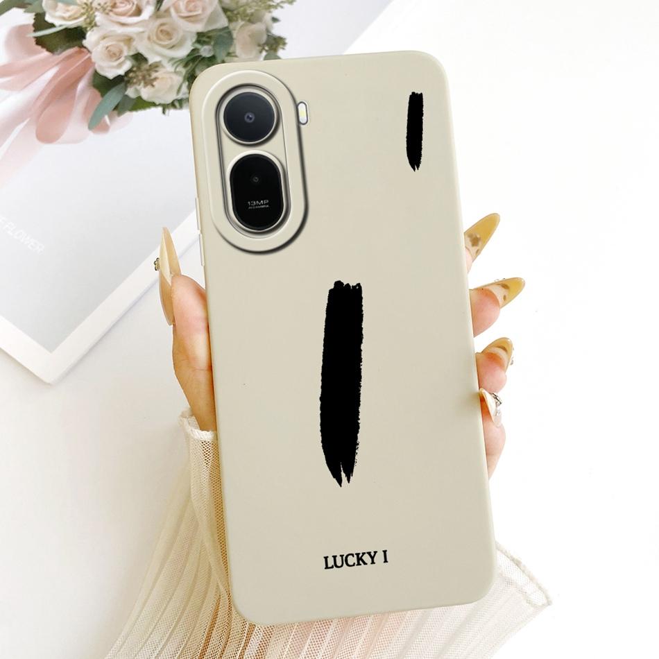 For Xiaomi Redmi A7 Pro 2026 Lucky Initial Letter Phone Case For Redmi A7Pro Soft Silicone Cases Bumpers