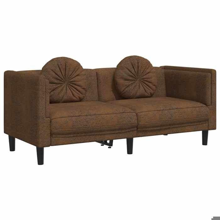 VidaXL Canapé à 2 Places avec Coussins, Siège avec Accoudoirs et Dossier, Canapé avec Pieds, Meuble de Salon, Moderne, 372641