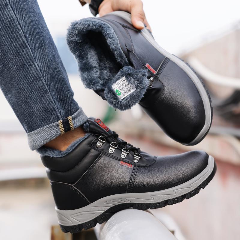 Men's Safety Shoes Winter Boots Men Women Boots Anti-smash Thickened Warm Working Shoes Protection Breathable Work Shoes37-45