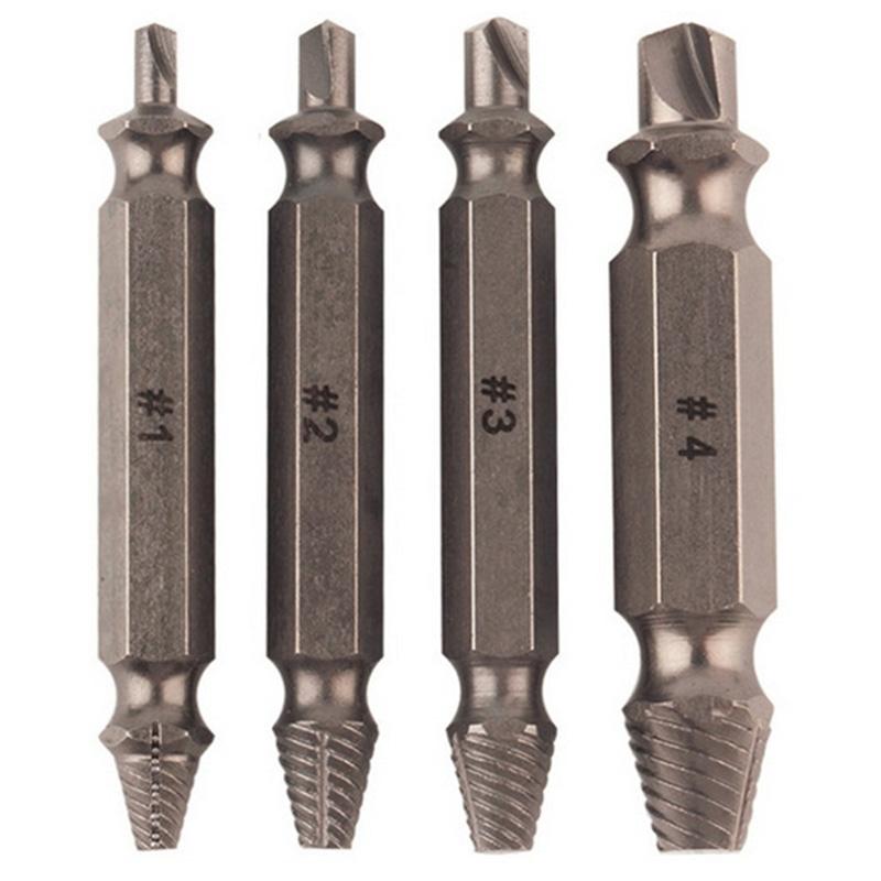 

4PCS Double-Head Screw Remover Extractor Set Woodworking Machinery Maintenance Tool 4pcs Screw extractor#1