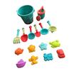 Kids Sand Toy 14/16PCS with Castles Building Kits with Beach Bucket Watering Can Shovel Rake and Sea Animal Molds