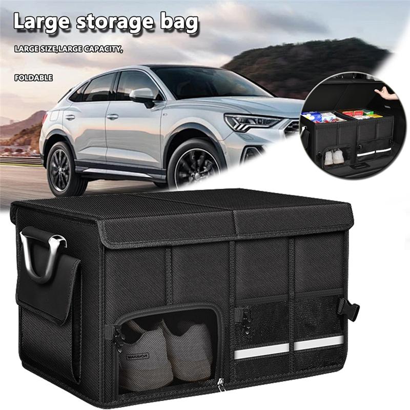 A28G-Big Capacity Car Storage Box Universal Car Trunk Organizer Cargo Storage Tool Auto Trunk Box
