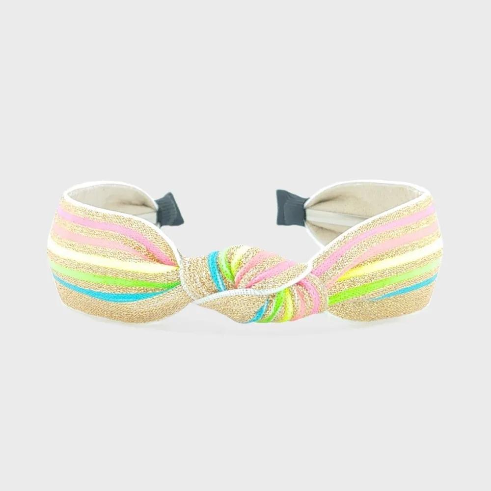 Lara Twinkle Stripe Knot Hairband Pastel LALAH084 3305993