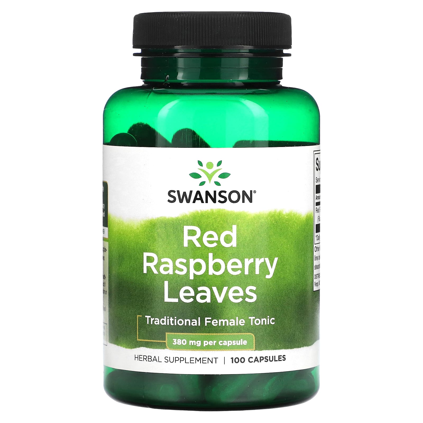 

Red Raspberry Leaf, 380Mg, 100 Capsules