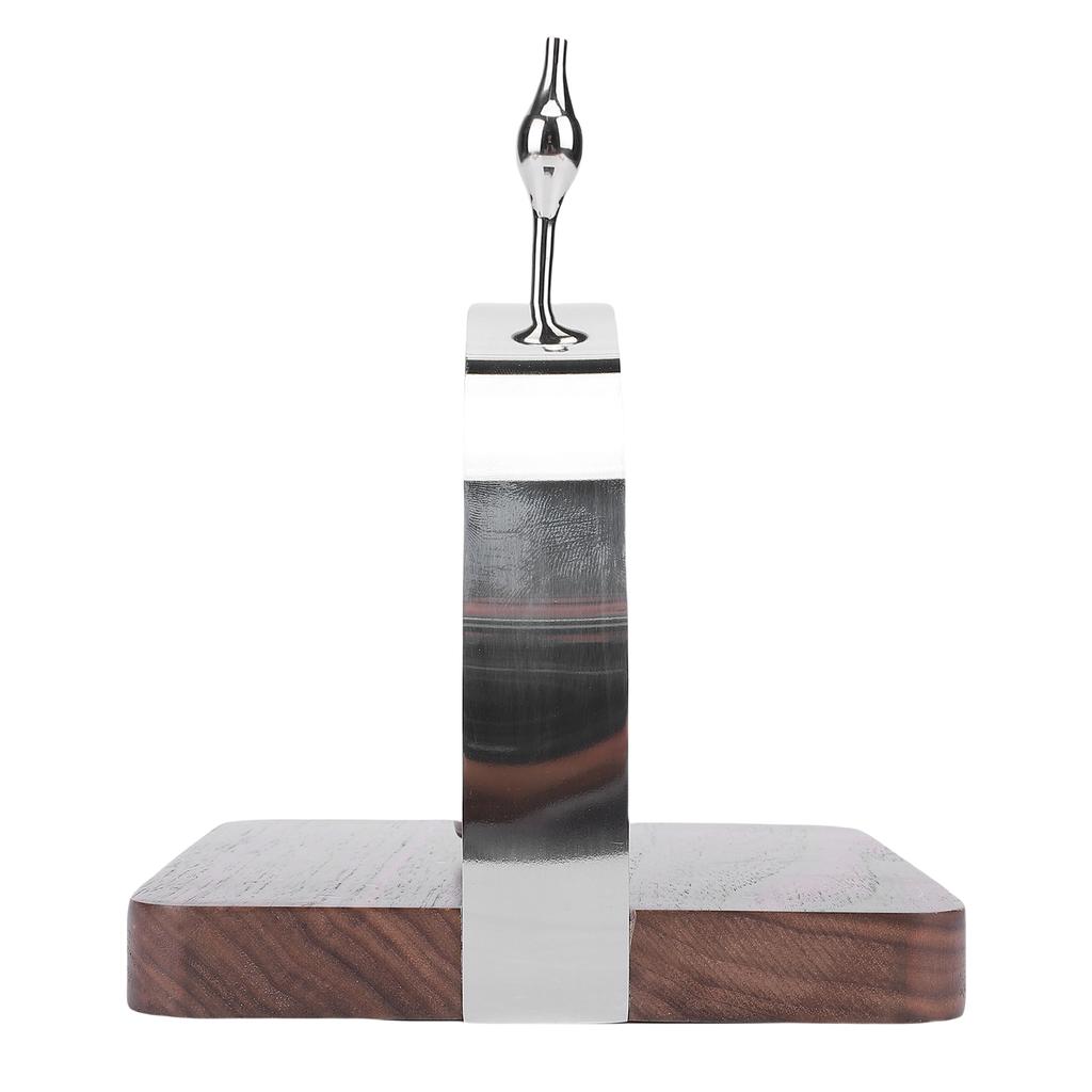 Napkin Holder Exquisite Stainless Steel Walnut Napkin Dispenser with Weighted Arm for Kitchen Restaurant Hotel