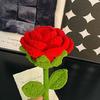 Creative Hand Crocheted Flowers Sunflowers Knitted Flower Artificial Woven Roses Valentine'S Day Wedding Gifts Home Decoration
