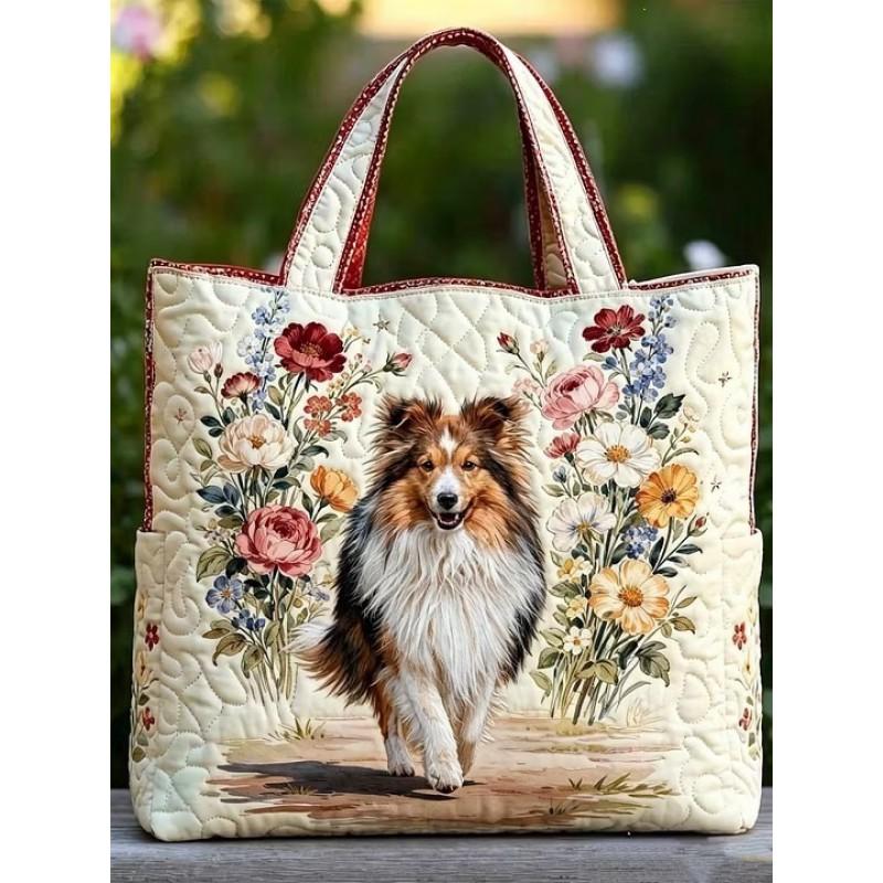 Animal Print Tote Bag - Shoulder Handbag With Zipper Pocket Daily Use Medium Size Street Style