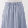 MUJI Women's Cool Flared Skirt, BE1VTA5S, Sax Blue Stripe, Size M