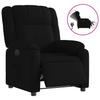 Electric Recliner Chair Black Fabric
