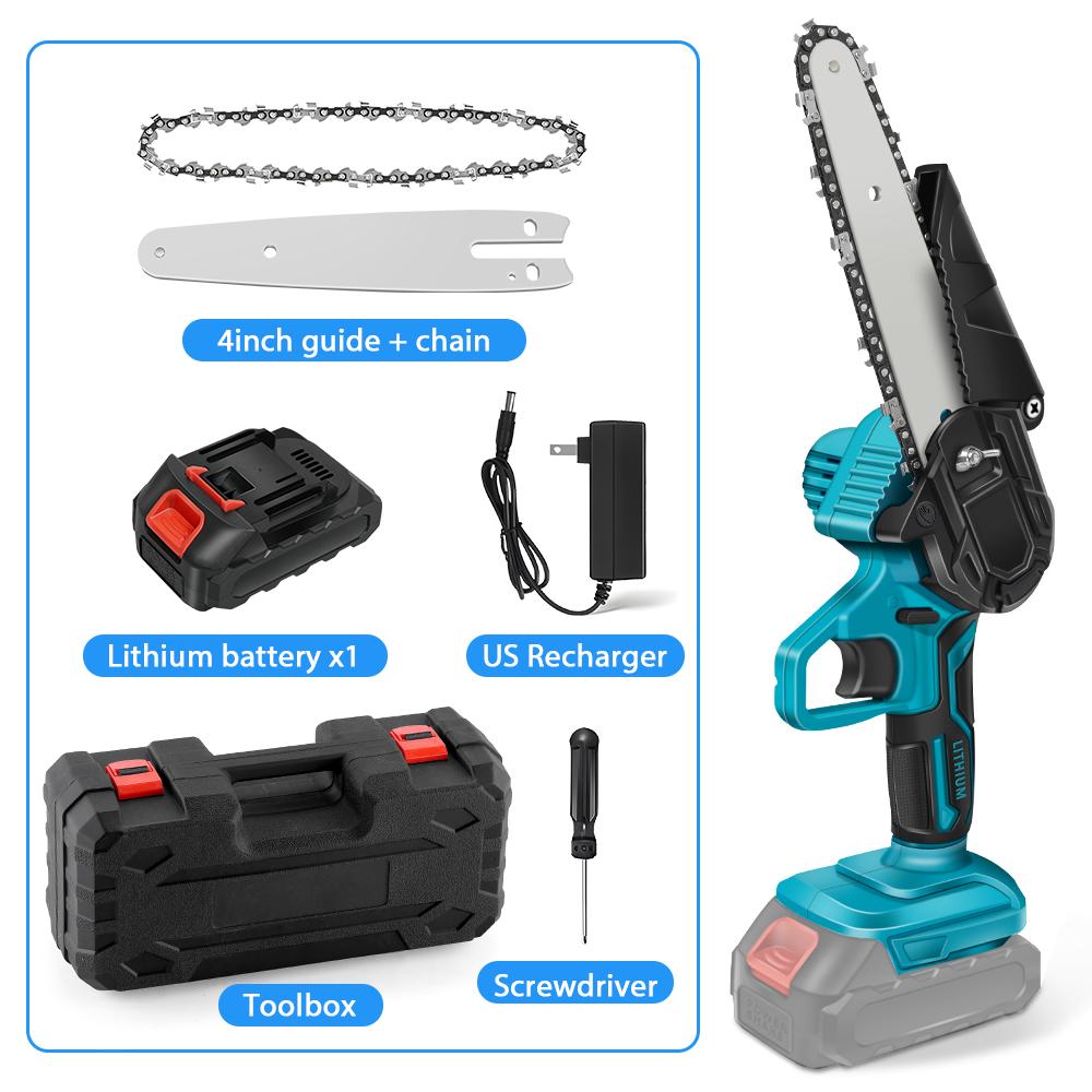 

6-inch brushless mini electric pruning saw handheld chainsaw cordless household chainsaw woodworking tools gardening tools
