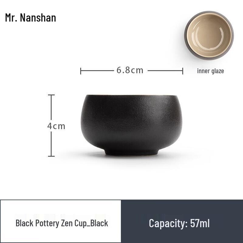 Zen Black Ceramic Master Tea Cup