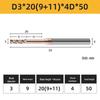 55° 4-Flute Carbide Coated Steel Flat-Bottom Deep-Groove CNC Milling Cutter with Blade Length and Clearance Combo
