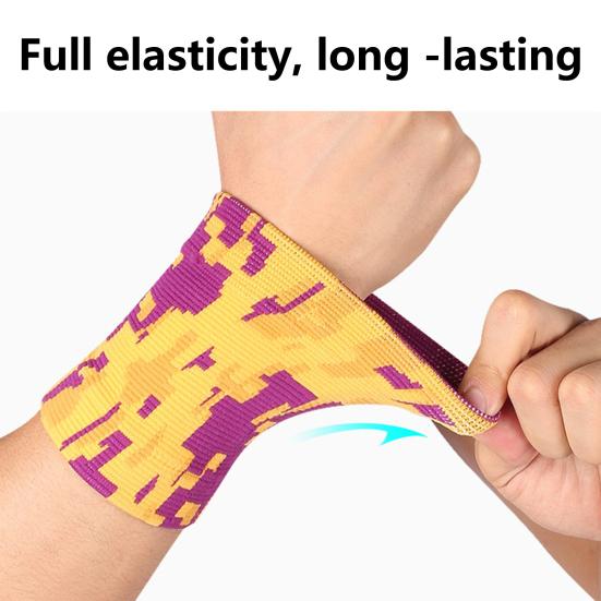 1Pc Wristband Ergonomic High Elasticity Breathable Wrist Protection Nylon Knitted Basketball Volleyball Wrist