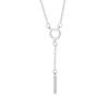 OAHLAN Women's S925 Sterling Silver Circle Necklace with OT Clasp and Diamond-Embedded Long Sweater Chain Fashion Jewelry