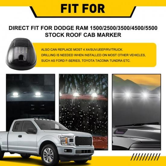 5x for Dodge 1500 2500 Rooftop RAM Cab White Running 3500 Light Marker 16LED