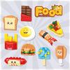 10in1 Niedliche Architektur Straßenansicht Lebensmittel Pommes Snacks Früchte Tiere Bausteine Set Mädchen Steine Modell Kinderspielzeug Kinder