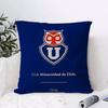 Chile Uuniversity Logo Cushion Cover Organic Linen Square Pillow Case Durable Nonallergenic And Kind To Skin